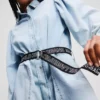 ABITO CAMICIA IN DENIM CON MANICHE A PUMPO ABITO CAMICIA IN DENIM CON MANICHE A PUMPO