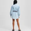 ABITO CAMICIA IN DENIM CON MANICHE A PUMPO ABITO CAMICIA IN DENIM CON MANICHE A PUMPO
