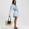 ABITO CAMICIA IN DENIM CON MANICHE A PUMPO ABITO CAMICIA IN DENIM CON MANICHE A PUMPO