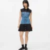 Abito con corpetto in denim