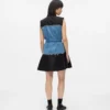 Abito con corpetto in denim