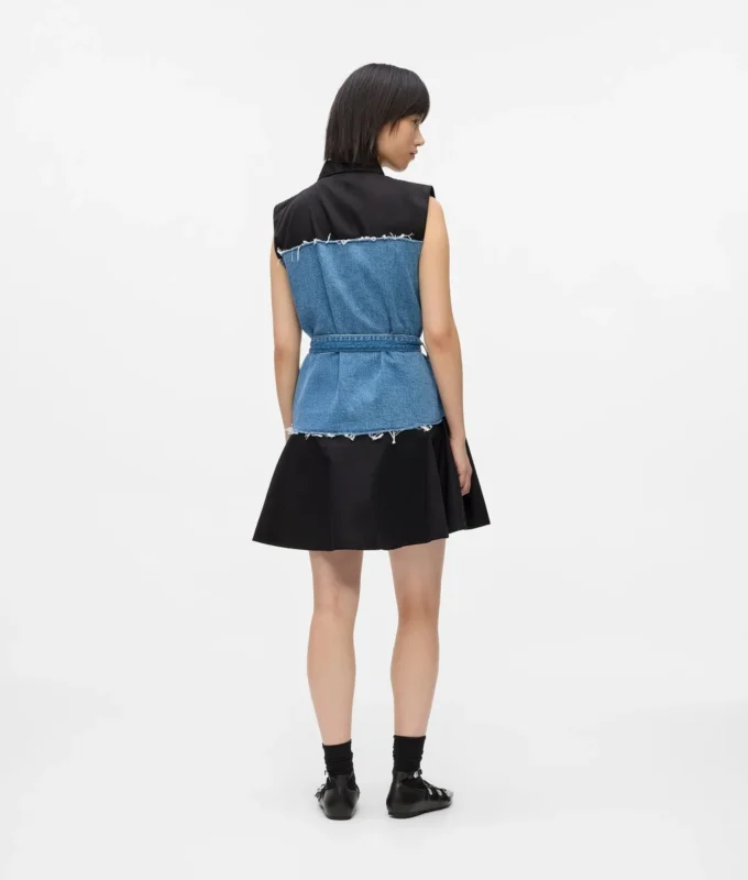 Abito con corpetto in denim