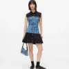 Abito con corpetto in denim