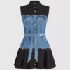 Abito con corpetto in denim