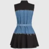 Abito con corpetto in denim