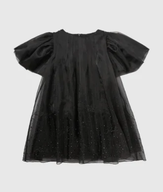 Abito da bambina in rete con strass