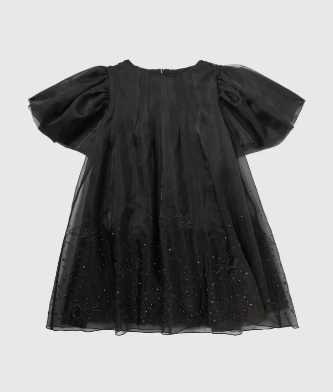 Abito da bambina in rete con strass Abito da bambina in rete con strass