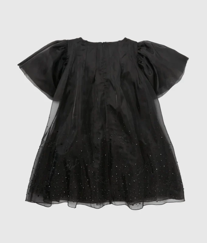 Abito da bambina in rete con strass Abito da bambina in rete con strass