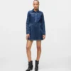 Abito in denim con borchie