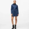 Abito in denim con borchie