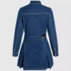 Abito in denim con borchie