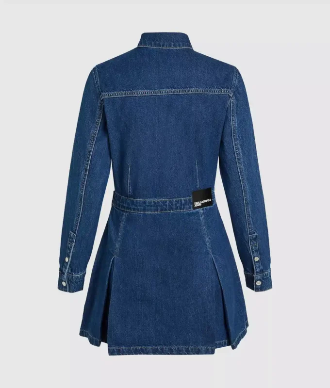 Abito in denim con borchie