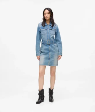 Abito in denim con cintura