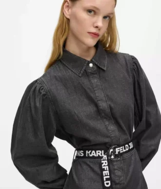 Abito in denim con cintura