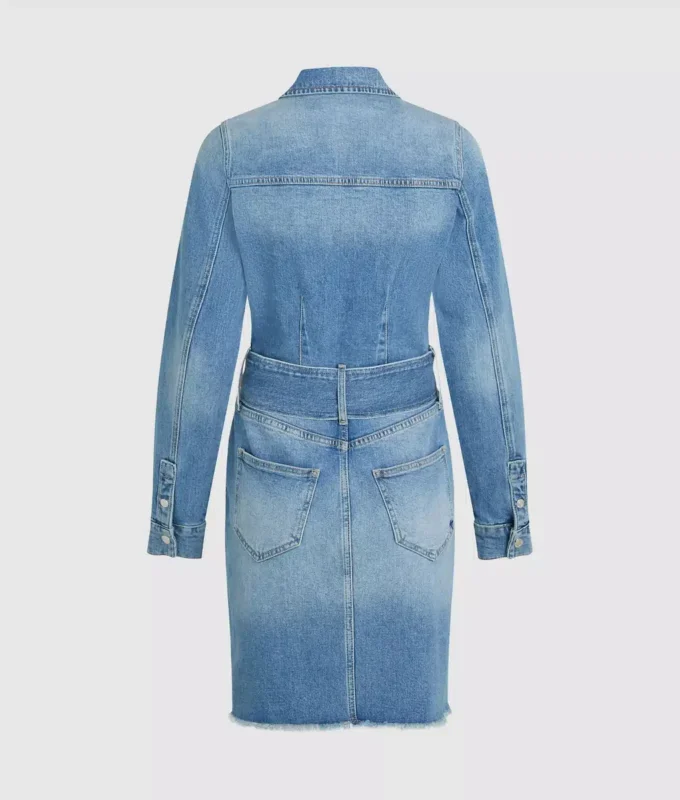 Abito in denim con cintura Abito in denim con cintura