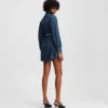 ABITO IN DENIM CON MANICHE A PUMPO ABITO IN DENIM CON MANICHE A PUMPO