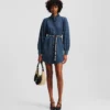 ABITO IN DENIM CON MANICHE A PUMPO ABITO IN DENIM CON MANICHE A PUMPO