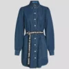 ABITO IN DENIM CON MANICHE A PUMPO ABITO IN DENIM CON MANICHE A PUMPO
