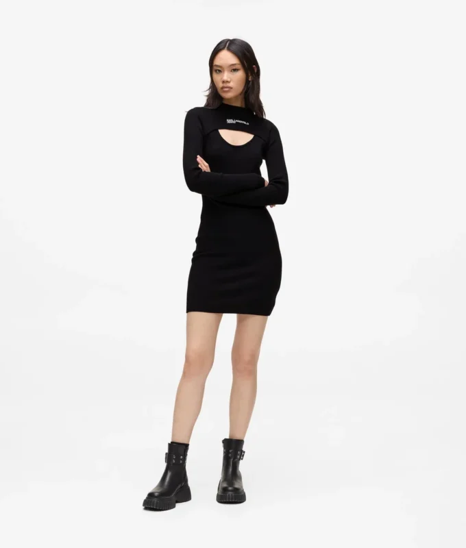 Abito in maglia con cut-out