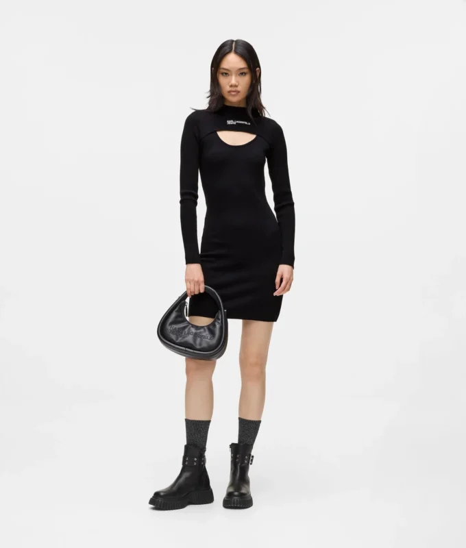 Abito in maglia con cut-out