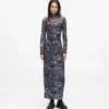 Abito in maglia con stampa all-over