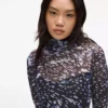 Abito in maglia con stampa all-over
