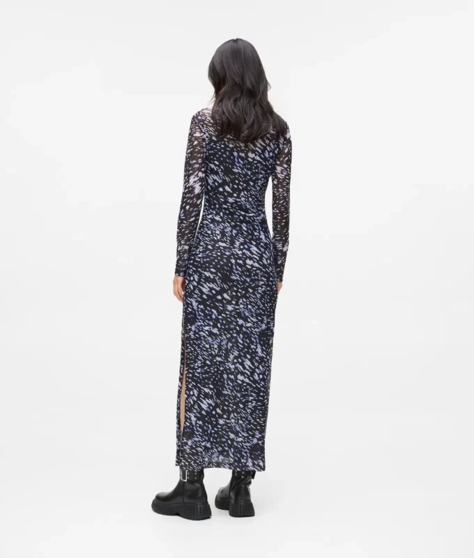 Abito in maglia con stampa all-over