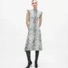 Abito in maglia con stampa leopardo delle nevi Abito in maglia con stampa leopardo delle nevi