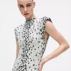 Abito in maglia con stampa leopardo delle nevi Abito in maglia con stampa leopardo delle nevi