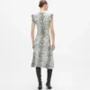 Abito in maglia con stampa leopardo delle nevi Abito in maglia con stampa leopardo delle nevi