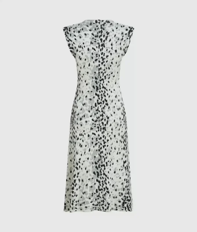 Abito in maglia con stampa leopardo delle nevi Abito in maglia con stampa leopardo delle nevi