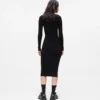 Abito in maglia con zip frontale