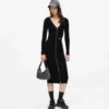 Abito in maglia con zip frontale