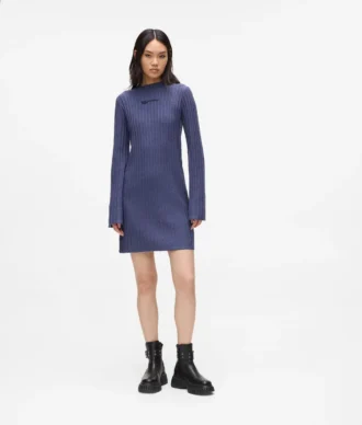 Abito in maglia plissettata