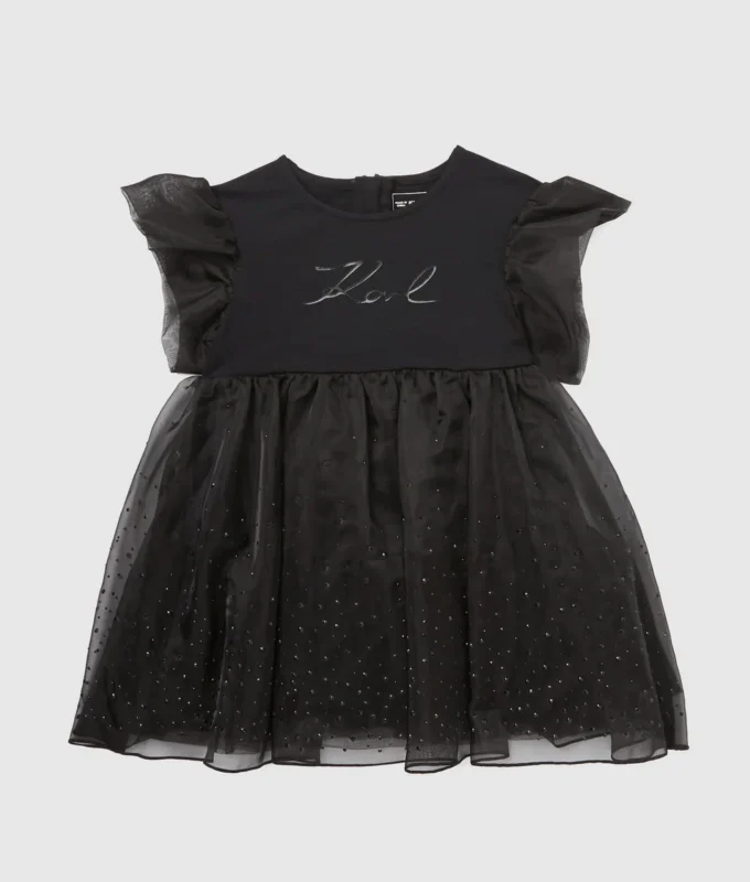 Abito in rete con strass per bambina Abito in rete con strass per bambina