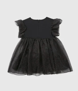 Abito in rete con strass per bambina