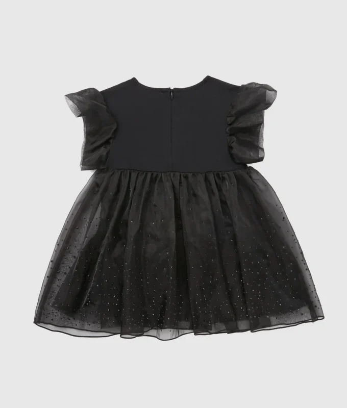 Abito in rete con strass per bambina Abito in rete con strass per bambina