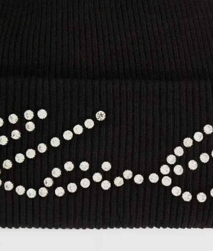Berretto con strass K/Signature Berretto con strass K/Signature