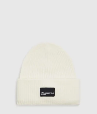 Berretto lungo con patch logo