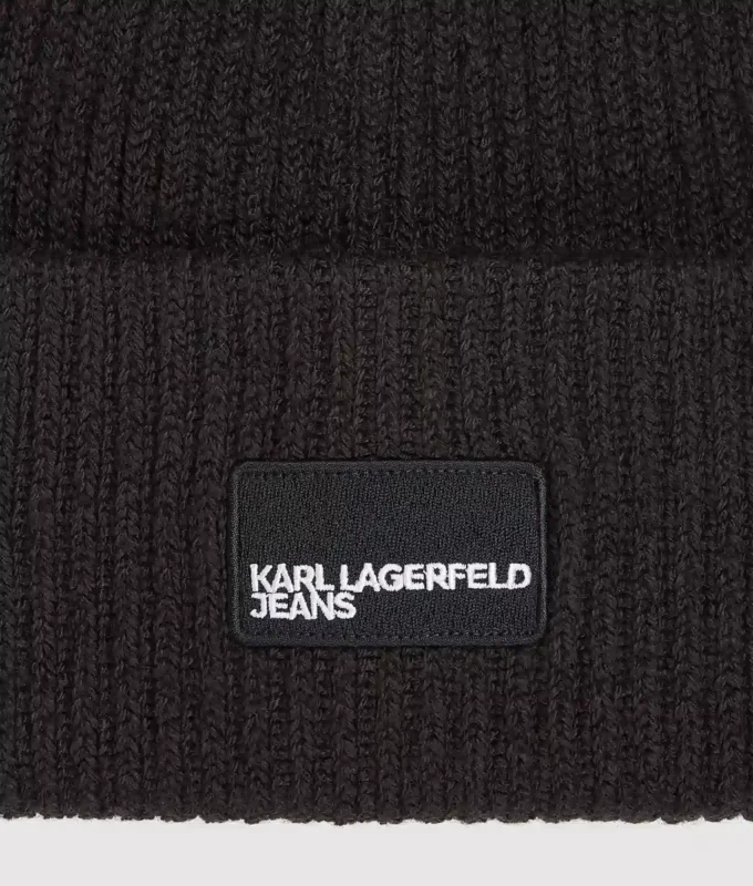 Berretto lungo con patch logo Berretto lungo con patch logo