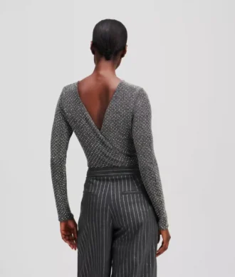 BODY CON STRASS METALLICI