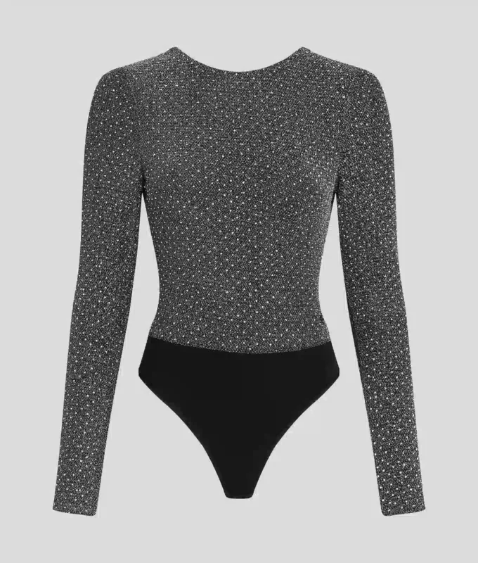 BODY CON STRASS METALLICI