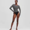 BODY CON STRASS METALLICI