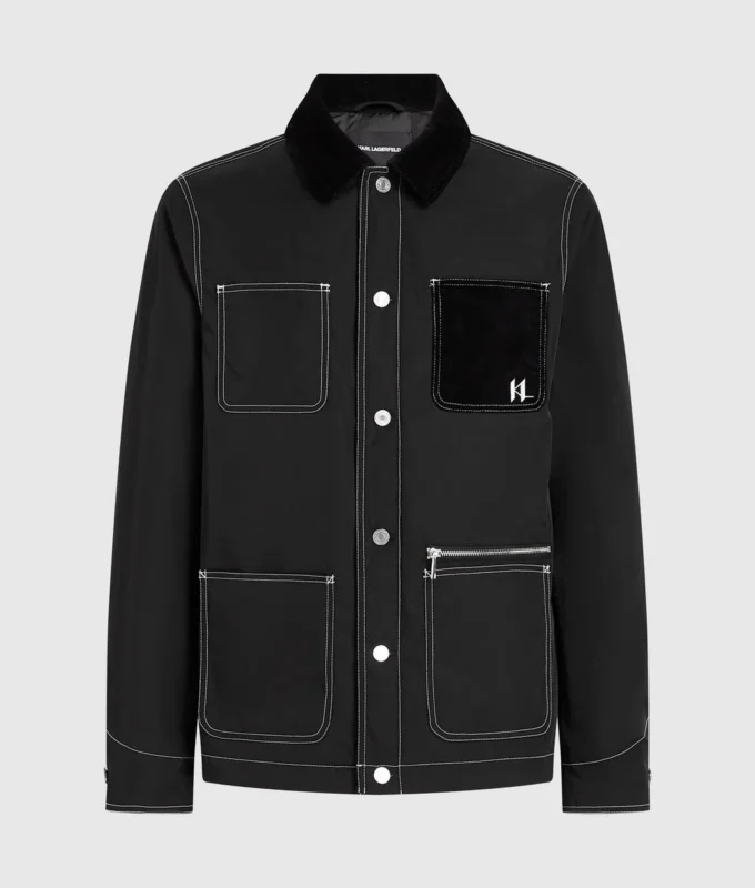 Bomber con cuciture a contrasto