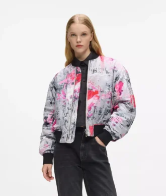 Bomber con stampa paint splatter