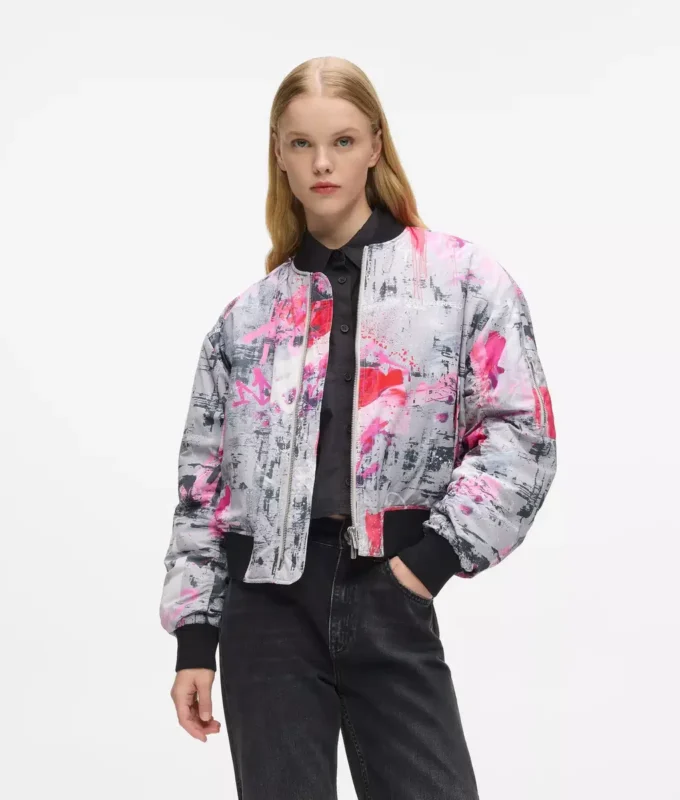 Bomber con stampa paint splatter Bomber con stampa paint splatter
