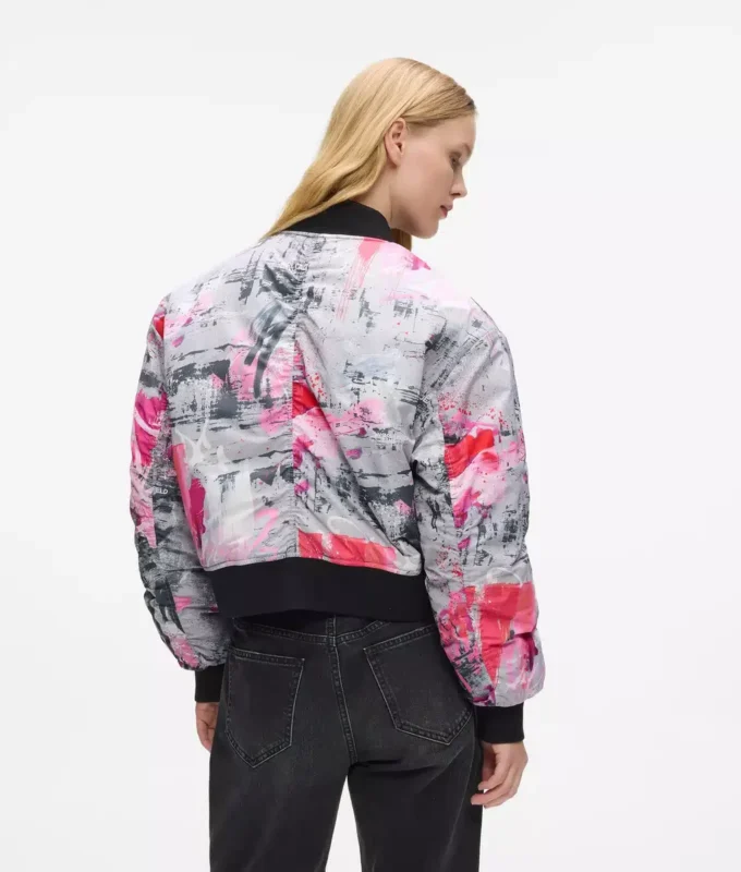 Bomber con stampa paint splatter Bomber con stampa paint splatter
