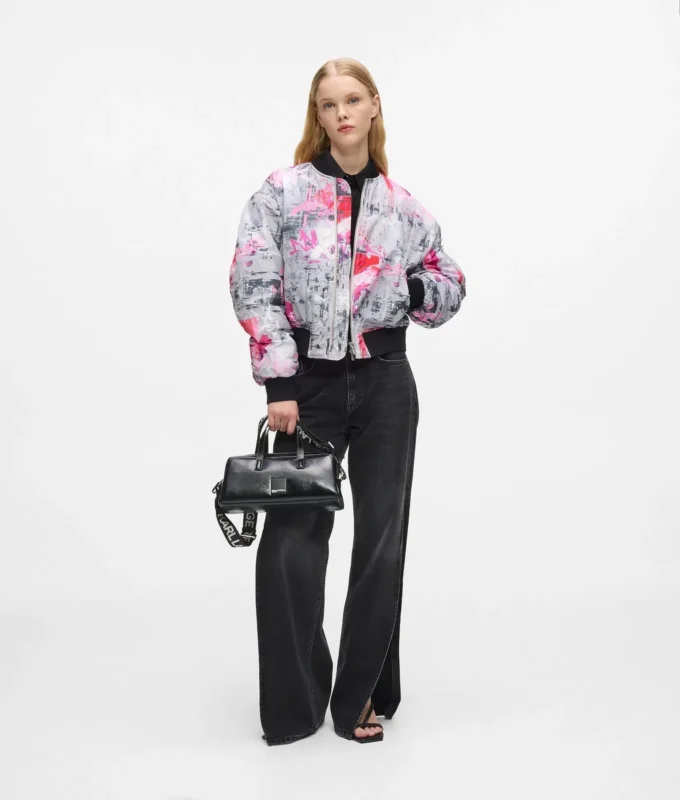 Bomber con stampa paint splatter Bomber con stampa paint splatter