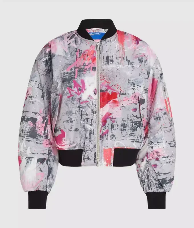 Bomber con stampa paint splatter Bomber con stampa paint splatter