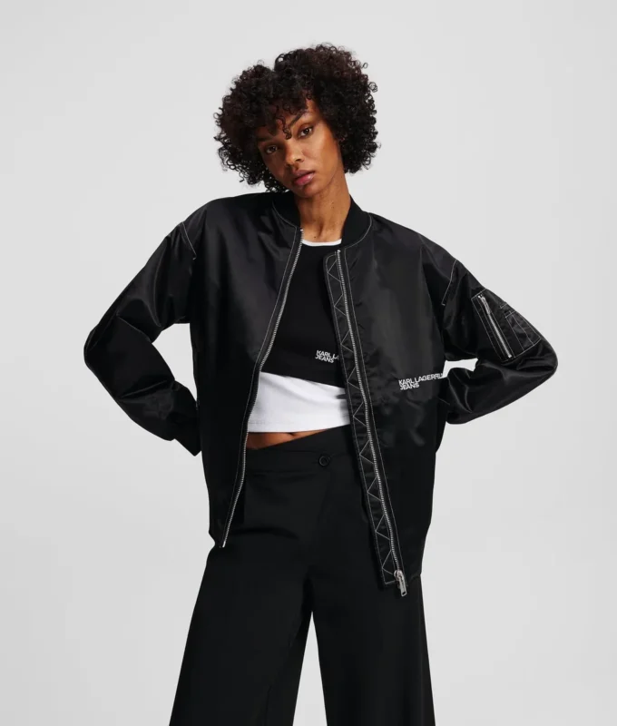 BOMBER OVERSIZE IN RASO BOMBER OVERSIZE IN RASO